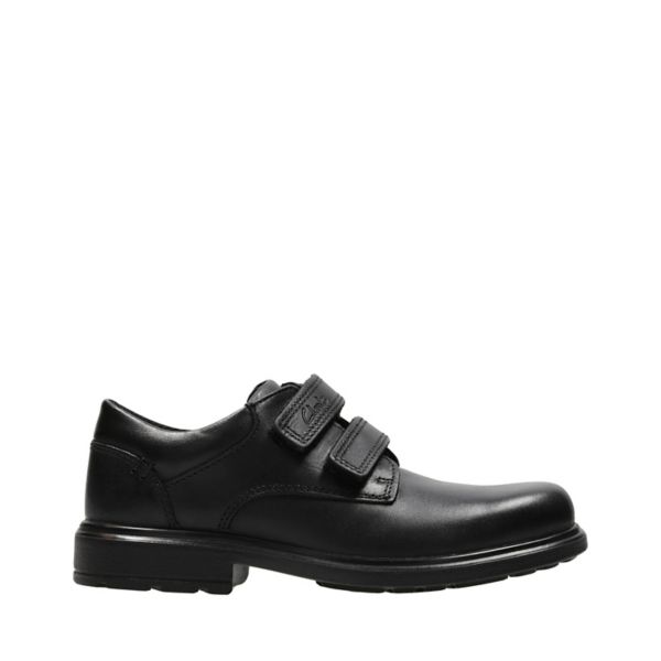 Clarks Boys Remi Pace Kid School Shoes Black | CA-8572934